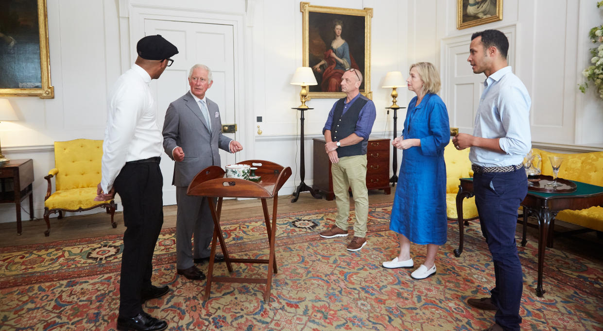 The King met the team at Dumfries House (Dumfries House/Prince’s Foundation/Ricochet TV/BBC/PA)