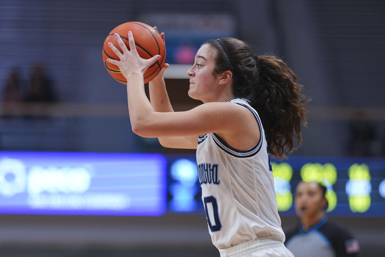 Maddy Siegrist recently became Villanova's all-time leading scorer across women's and men's basketball. (Mitchell Leff/Getty Images)
