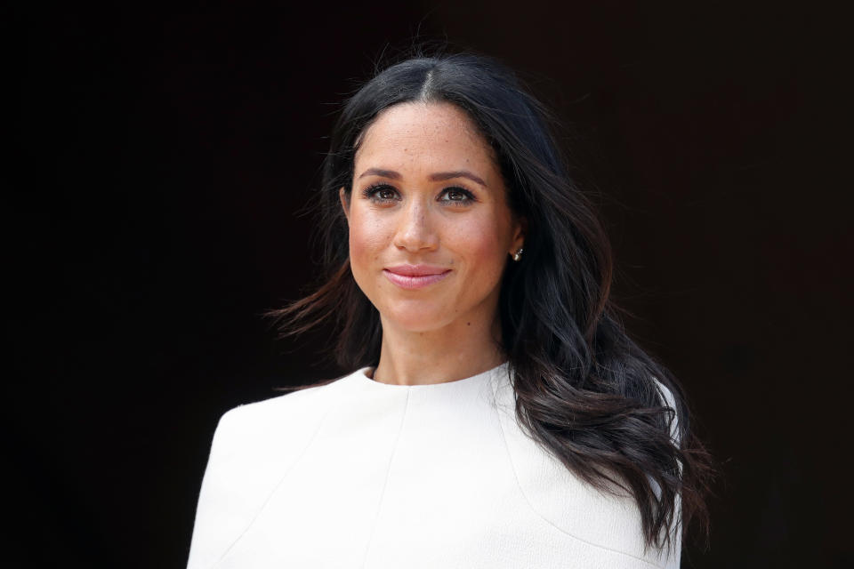 CHESTER, ENGLAND - JUNE 14:  Queen Elizabeth II and Meghan, Duchess of Sussex visit Chester Town Hall on June 14, 2018 in Chester, England. Meghan Markle married Prince Harry last month to become The Duchess of Sussex and this is her first engagement with the Queen. During the visit the pair will open a road bridge in Widnes and visit The Storyhouse and Town Hall in Chester.  (Photo by Chris Jackson/Getty Images)