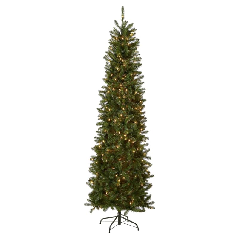 National Tree Company Artificial Pre-Lit Slim Kingswood Fir Christmas Tree