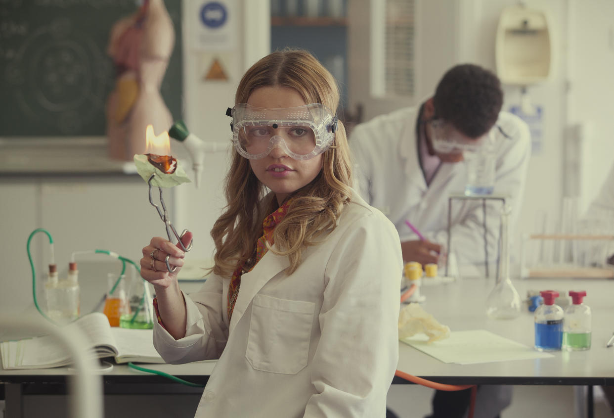 Aimee Lou Wood as Aimee Gibbs in "Sex Education."&nbsp; (Photo: Jon Hall/Netflix)