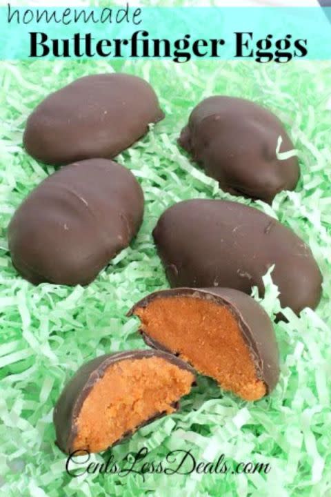 Homemade Butterfinger Eggs