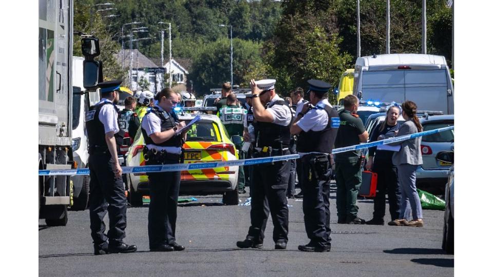 Police on scene at the Southport attack incident 