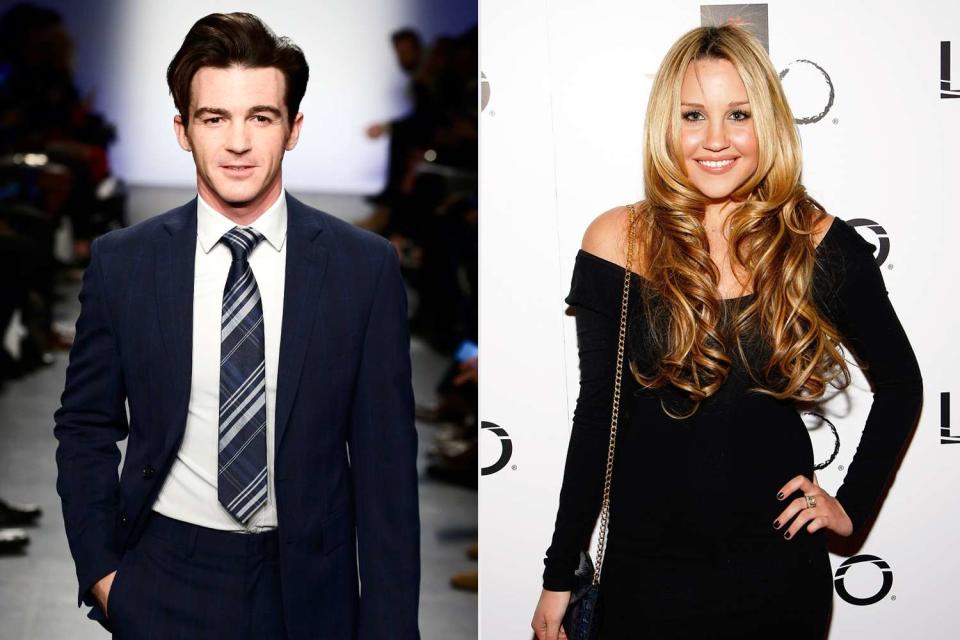 <p>Brian Ach/Getty Images for Blue Jacket; Ethan Miller/Getty</p> Drake Bell, Amanda Bynes