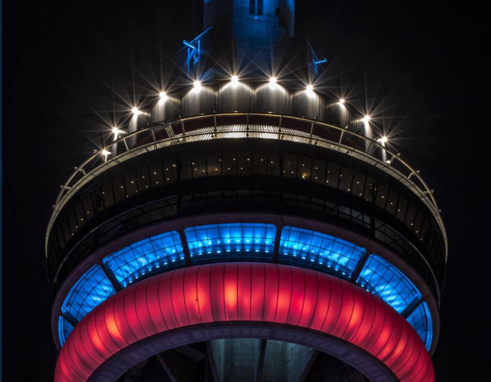 Toronto Mayor John Tory wanted none of the smoke surrounding Tuesday's CN Tower-Montreal Canadiens controversy. (Twitter/CNTower)