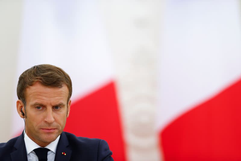 French President Emmanuel Macron visits Lithuania