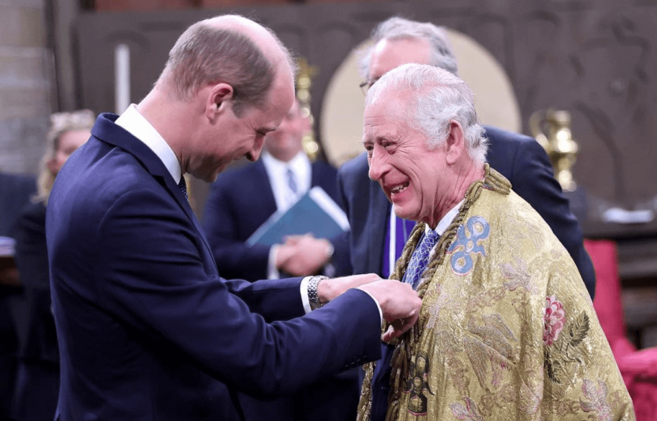 威廉王子與查爾斯三世貼出一張從未曝光的合照，祝福兒子生日快樂。（翻攝自theroyalfamily IG）