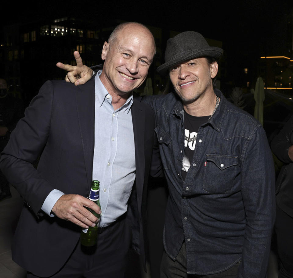 Mike Judge and Clifton Collins Jr. at the after party. - Credit: Todd Williamson/Shutterstock for Paramount+