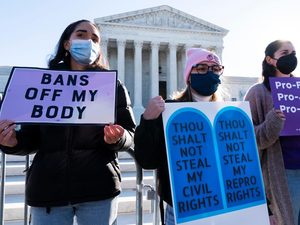 abortion protest outside Supreme Court