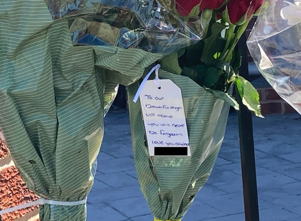 Tributes have been left outside for Joanne. (Reach)