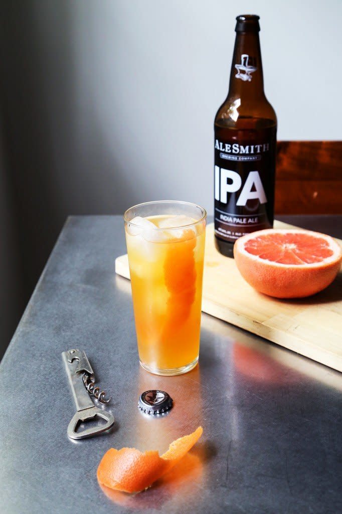 <strong>Get <a href="http://www.kitchenkonfidence.com/2013/08/hop-skip-and-go-naked" target="_blank">The 'Hop, Skip And Go Naked' Beer Cocktail recipe</a> from Kitchen Konfidence</strong>