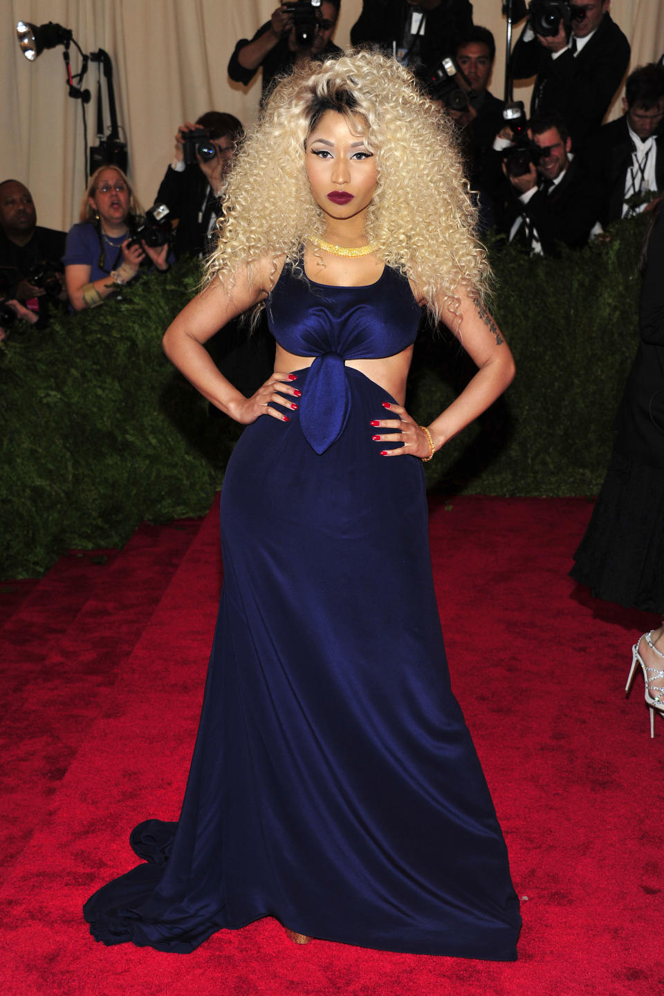 Nicki Minaj attends The Metropolitan Museum of Art's Costume Institute benefit celebrating "PUNK: Chaos to Couture" on Monday May 6, 2013 in New York. (Photo by Charles Sykes/Invision/AP)