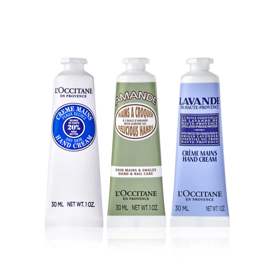 Trío de crema de manos L'Occitane. (Foto: Sephora)