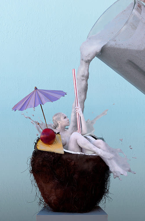 Naked Models Disguised as Food and Drink