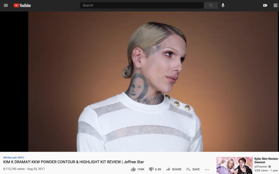 jeffree kkw beauty drama