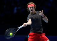 Tennis - ATP Finals - The O2, London, Britain - November 17, 2018 Germany's Alexander Zverev in action during his semi final match against Switzerland's Roger Federer Action Images via Reuters/Tony O'Brien