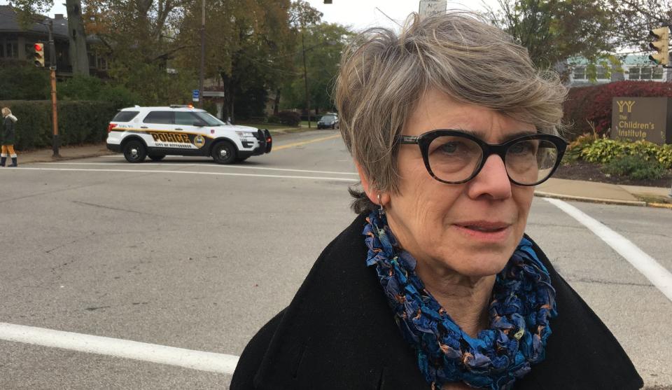 Susan Friedberg Kalson says a co-worker of hers was killed at Saturday's mass shooting at the Tree of Life temple in Pittsburgh. (Photo: Christopher Mathias/HuffPost)