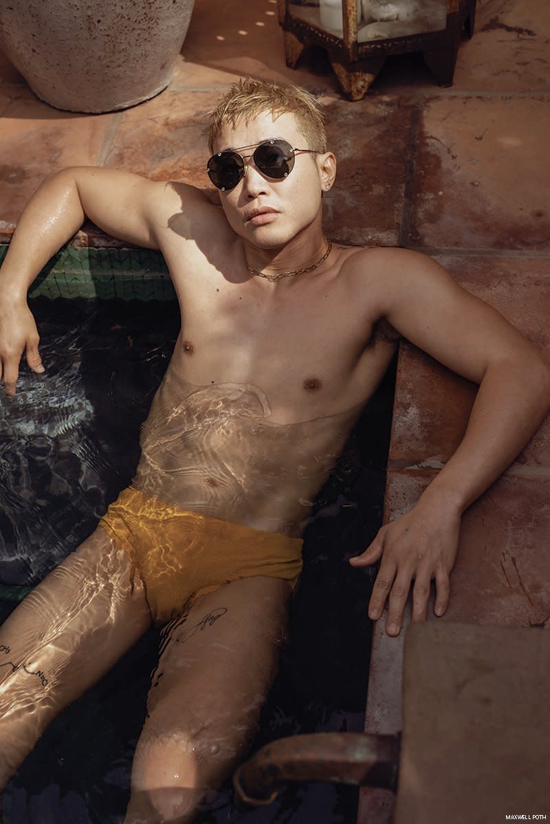 Joel Kim Booster Wears Speedos, Fave Fire Island Gear in New Covers