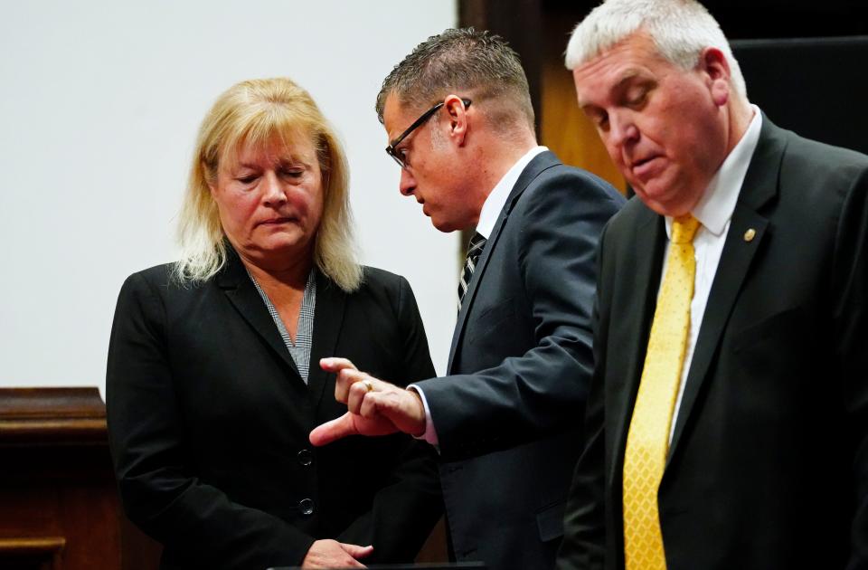 Angela Canepa and D. Andrew Wilson, special prosecutors in the trial of George Wagner IV, could also prosecute his father, George "Billy" Wagner III. Pike County Prosecutor Rob Junk, right, will become judge in the Pike County Common Pleas Court on Feb. 9.