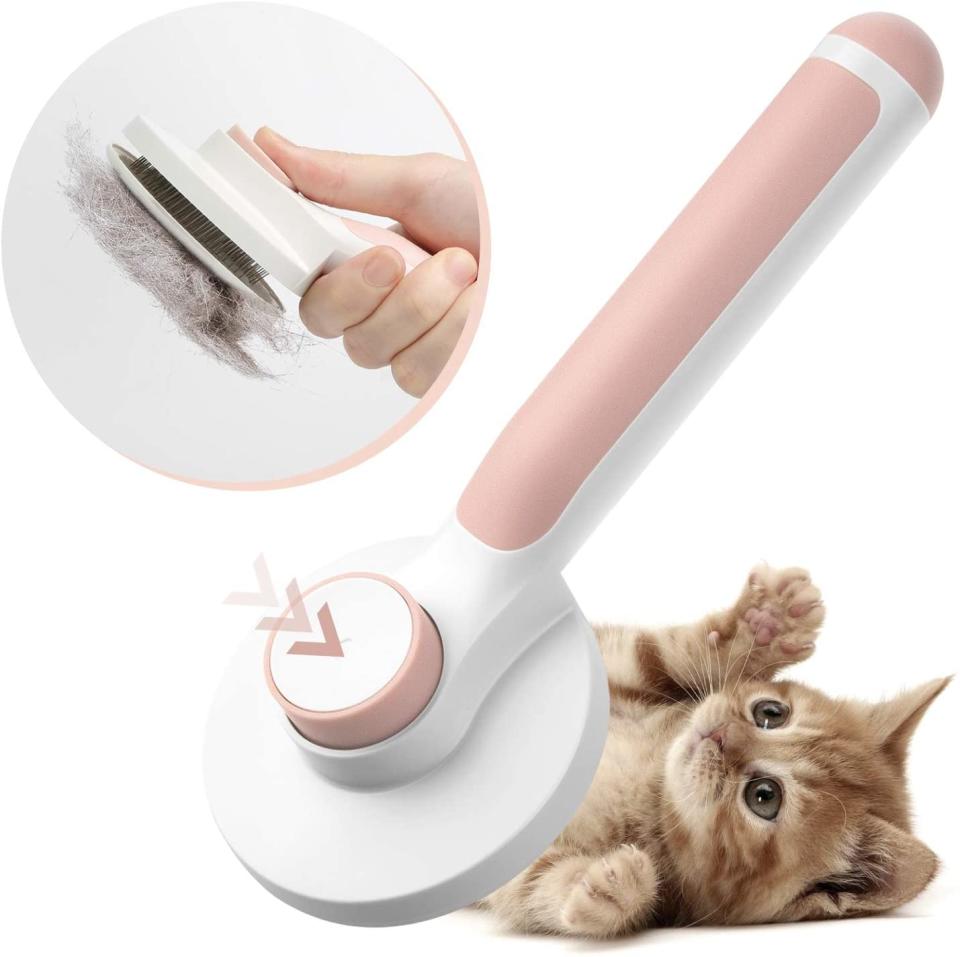 Brosse pour chat et chien autonettoyante