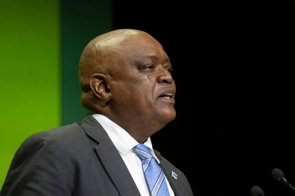 Der Präsident von Botswana, Mokgweetsi Masisi. - Copyright: RODGER BOSCH/AFP via Getty Images