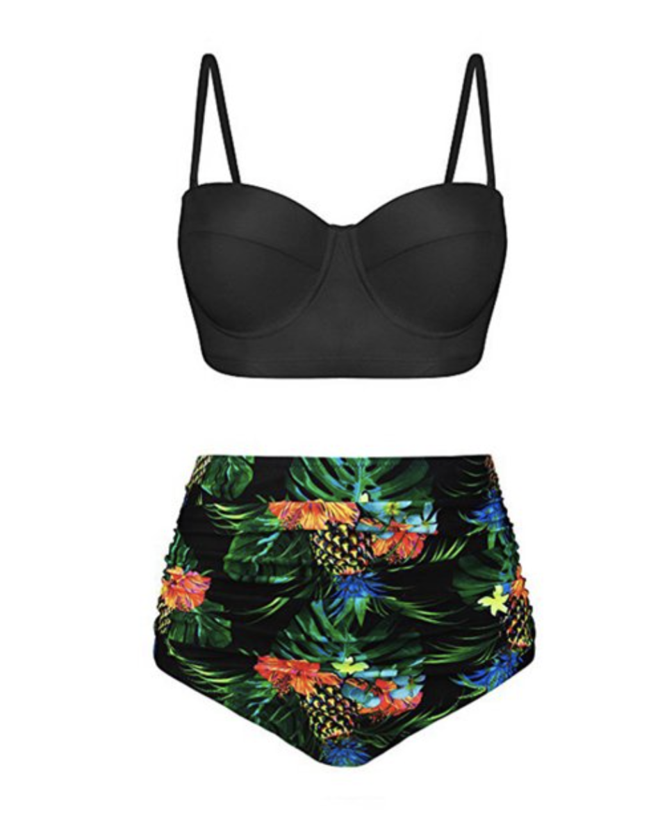 HIMONE High Waist Two Piece Swimwear Set