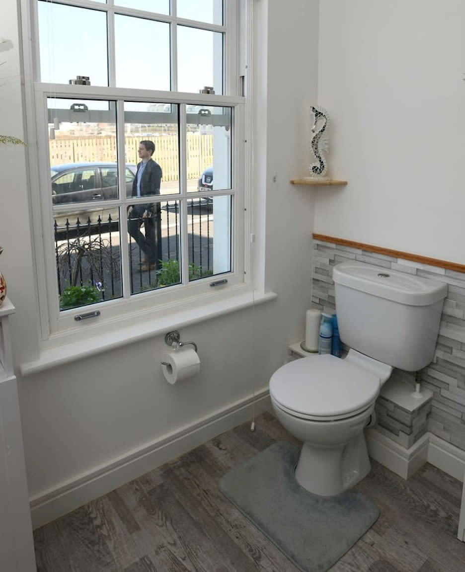 One home has a window next to the toilet (Picture: SWNS)