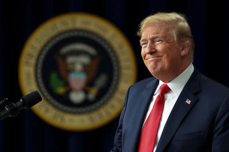 U.S. President Donald Trump addresses the 'Face-to-Face With Our Future' event at the White House in Washington, U.S. June 27, 2018. REUTERS/Jonathan Ernst/Files