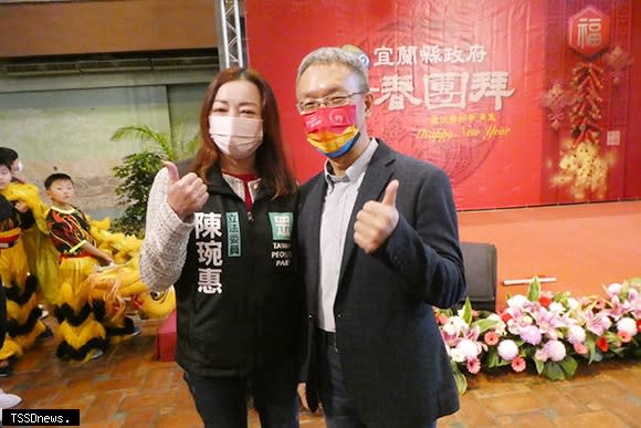 台灣民眾黨立委陳琬惠推「再生能源發展條例」和「地方創生促進法」為優先法案重要議題期盼有良好發展。（記者董秀雲攝）。