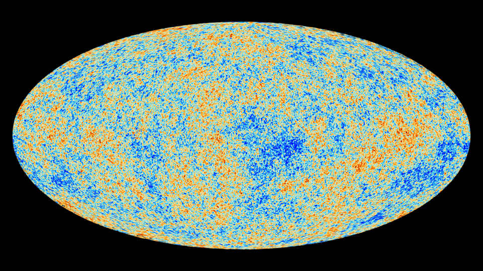 An image of the CMB taken by the Planck telescope shows tiny variations that can be revealing to cosmologists.