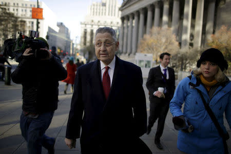 FILE PHOTO: Former New York State Assembly Speaker Sheldon Silver arrives at the Manhattan U.S. District Courthouse in New York, NY, U.S., November 23, 2015. REUTERS/Brendan McDermid/File Photo