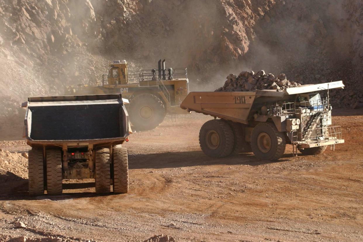 BHP's copper production fell because of strikes at the giant Escondida mine: Jorge Mu-Oz/Getty Images