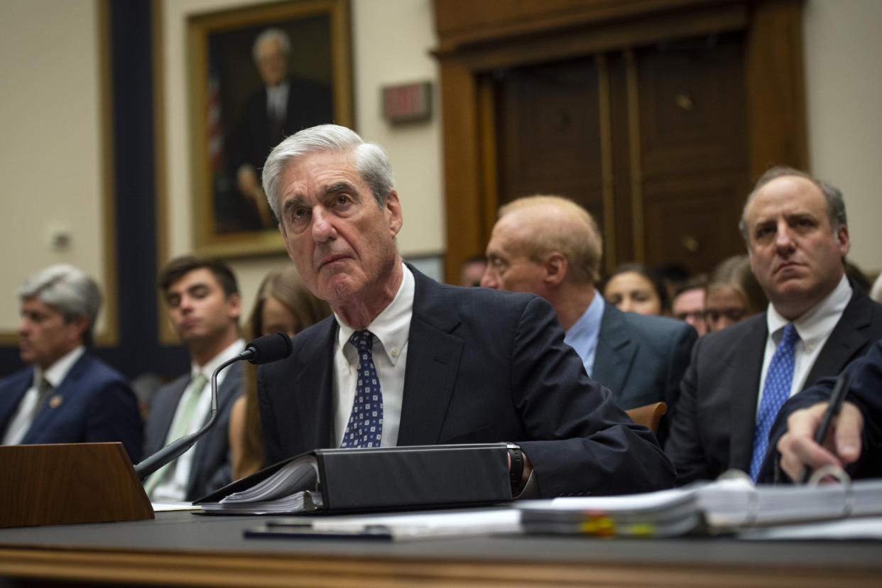 UNITED STATES -  JULY 24: Former Special Counsel Robert Mueller testifies during the House Judiciary Committee hearing on "Oversight of the Report on the Investigation into Russian Interference in the 2016 Presidential Election" in Washington on Tuesday July 24, 2019. (Photo by Caroline Brehman/CQ Roll Call)