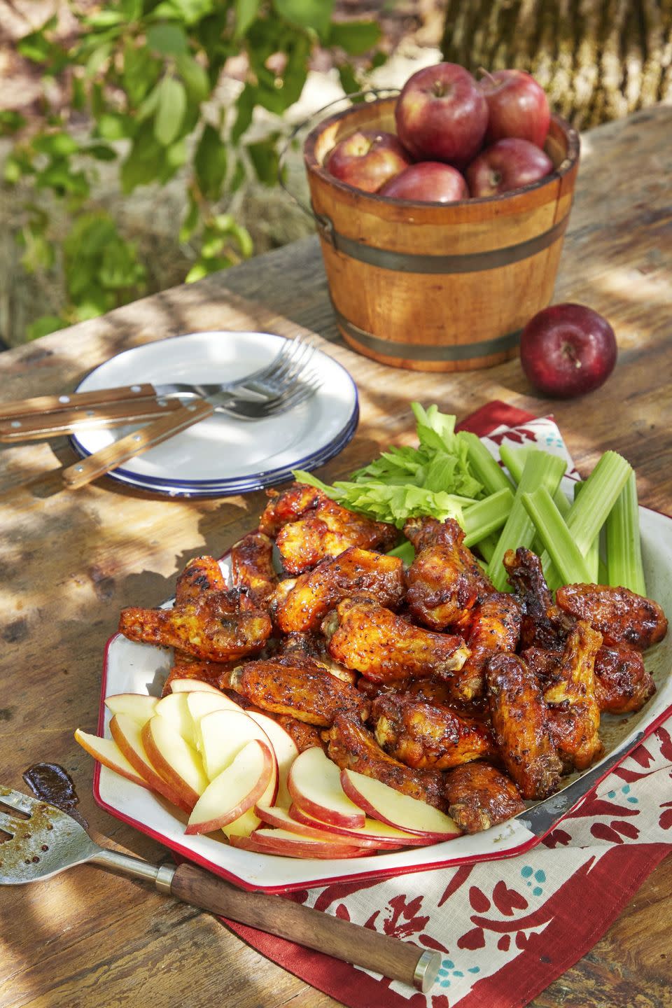 3) Apple Cider-Glazed Wings