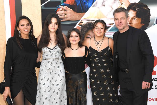 Albert L. Ortega/Getty Images Matt Damon with wife Luciana Barroso and daughters