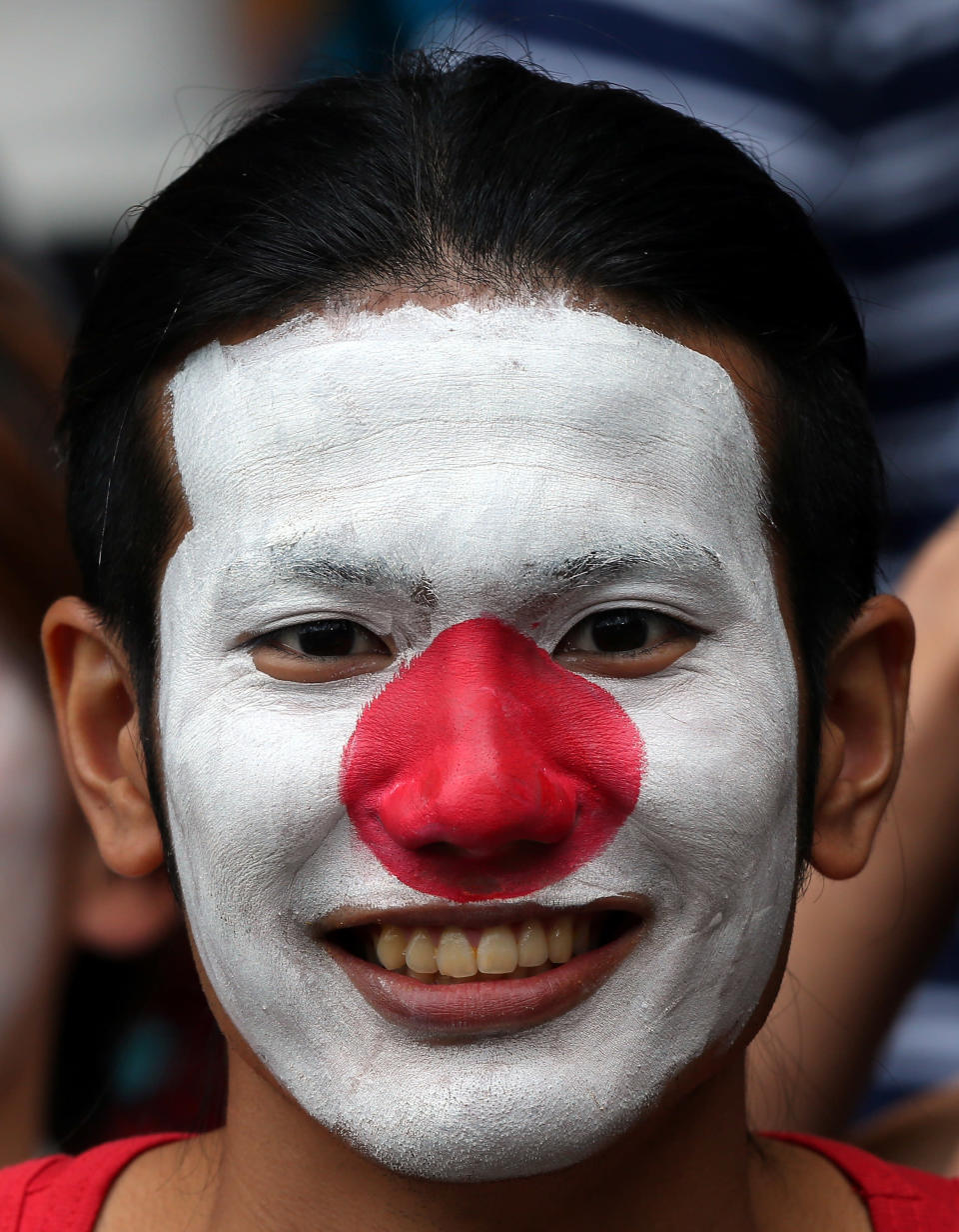 A Japanese fan during the Men's Football first round Group D Match of the London 2012 Olympic Games between Spain and Japan at Hampden Park on July 26, 2012 in Glasgow, Scotland. (Getty Images)