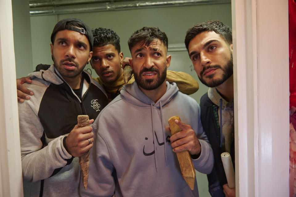 Maajid (Rishi Nair), Shakeel (Jordan Julien), Shafi (Sia Alipour) and Yazan (Moe Bar-El) go on a vampire hunt.