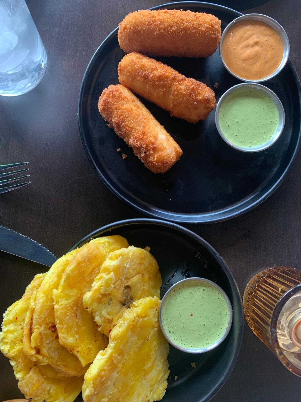 Croquettes, stuffed with applewood-smoked ham and bechamel at Amador, a new Cuban-style restaurant at Newport-on-the-Levee.