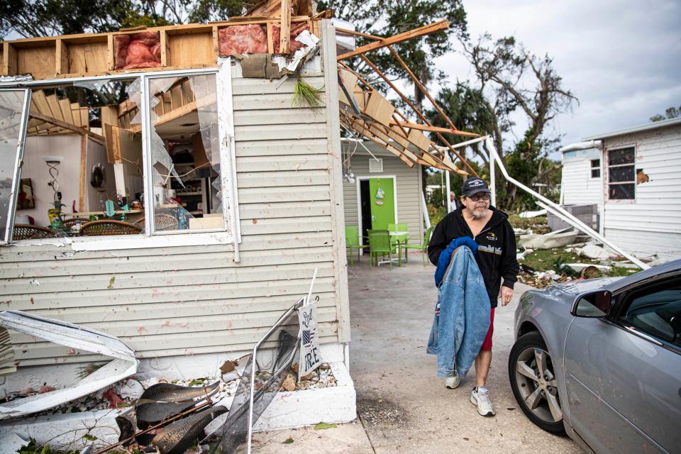 Like many others in Fort Myers, Bob Carrigan was in clean-up mode after a tornado touched down in the Iona neighborhood, destroying several homes.