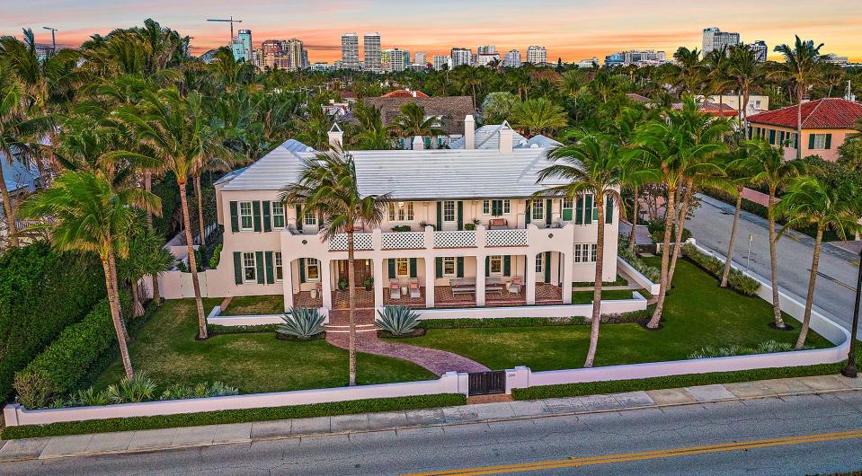 Built in 2018, an oceanfront house at 200 S. Ocean Blvd. in Palm Beach has entered the market at $59 million as the fourth-highest-priced residence in the local multiple listing service.