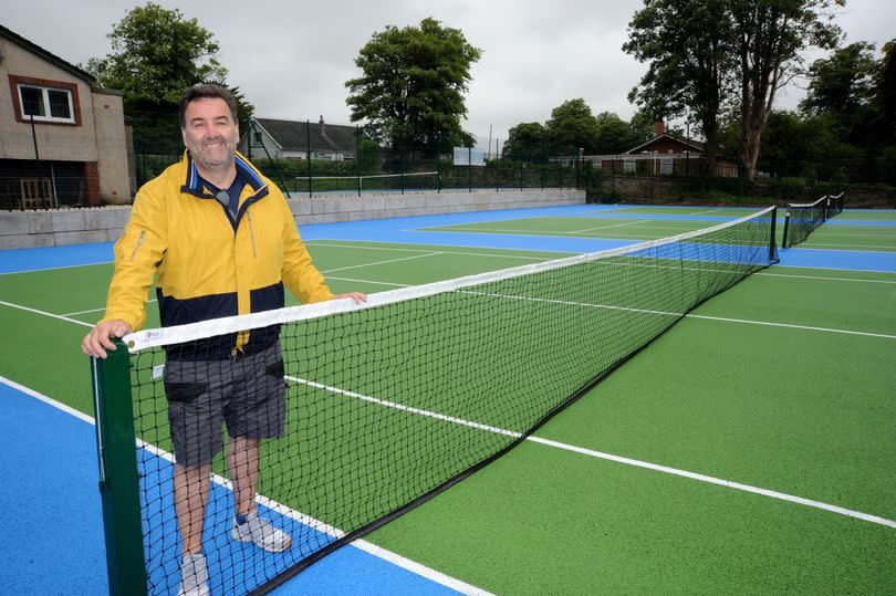 Councillor Andy Steel at the courts in Park Road, Johnstone