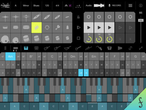 Firo - Music Maker, Instrument, Drums, Chords, Looper, and MIDI Controller 手指樂團~讓你隨興玩音樂，app說明由三嘻行動哇@Dr.愛瘋所提供