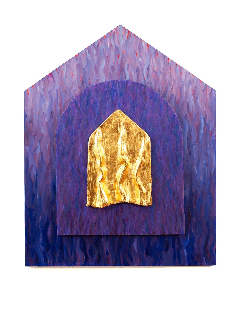 "At the Violet Hour" is one of the architecture-inspired works by New York City-area artist Michael Wolf that will be included in the solo exhibit “domicilium: a place to dwell” from Feb. 8 to March 22, 2024, at ATELIER in Warsaw.