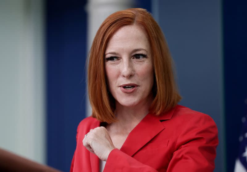 White House Press Secretary Jen Psaki holds the daily press briefing in Washington