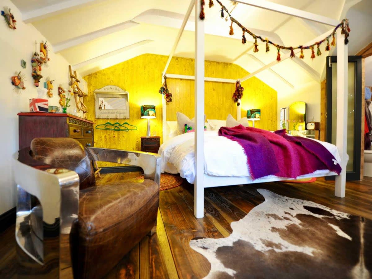 Eccentric style and colourful fabrics make for a fun atmosphere at Lower Barns (Lower Barns)