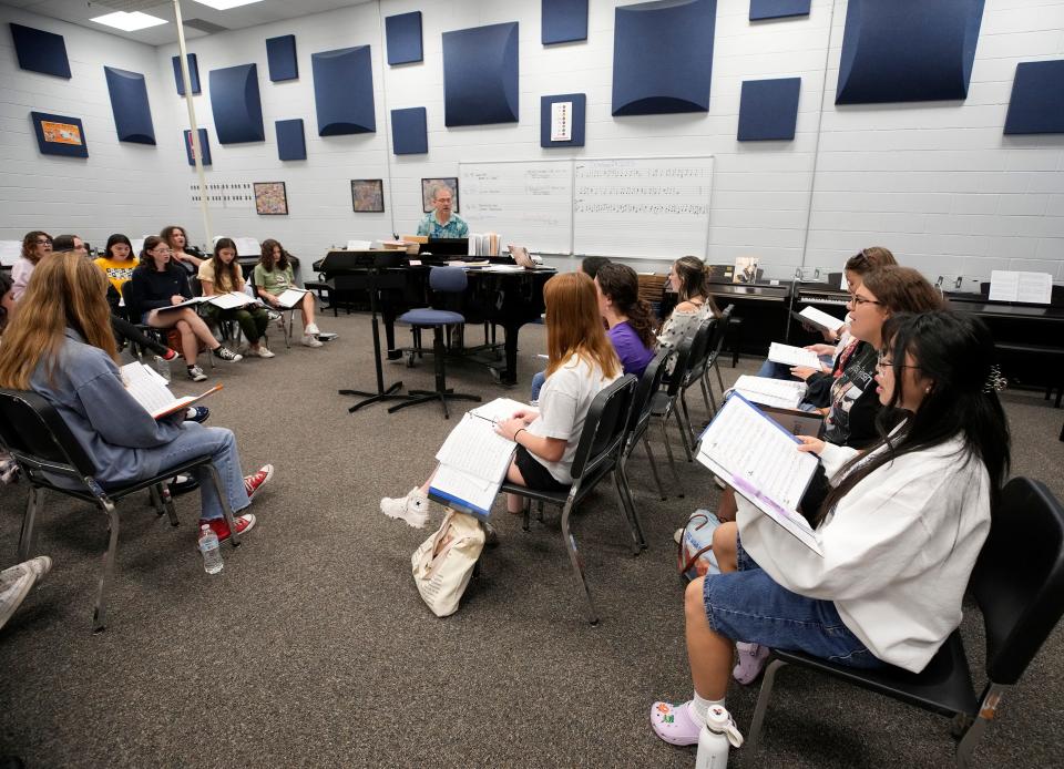 The Matanzas High School Choir practices at the school in Palm Coast, Tuesday, Oct. 24, 2023.