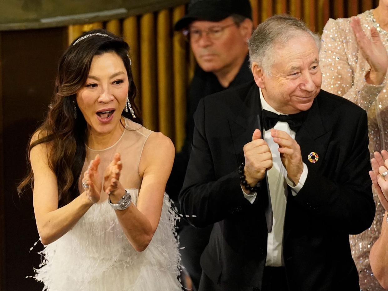 Michelle Yeoh and Jean Todt at the Oscars.