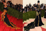 Beyonce made quite a statement in Givenchy at the 2013 Punk Met Gala and so did Katy Perry in Prada at this year's 'Manus x Machina' Gala. These ladies are totally twinning.