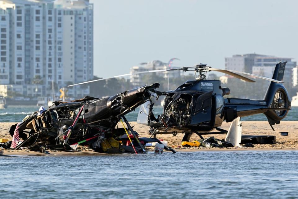 Australia helicopter crash Four dead after collision between two choppers near Sea World on