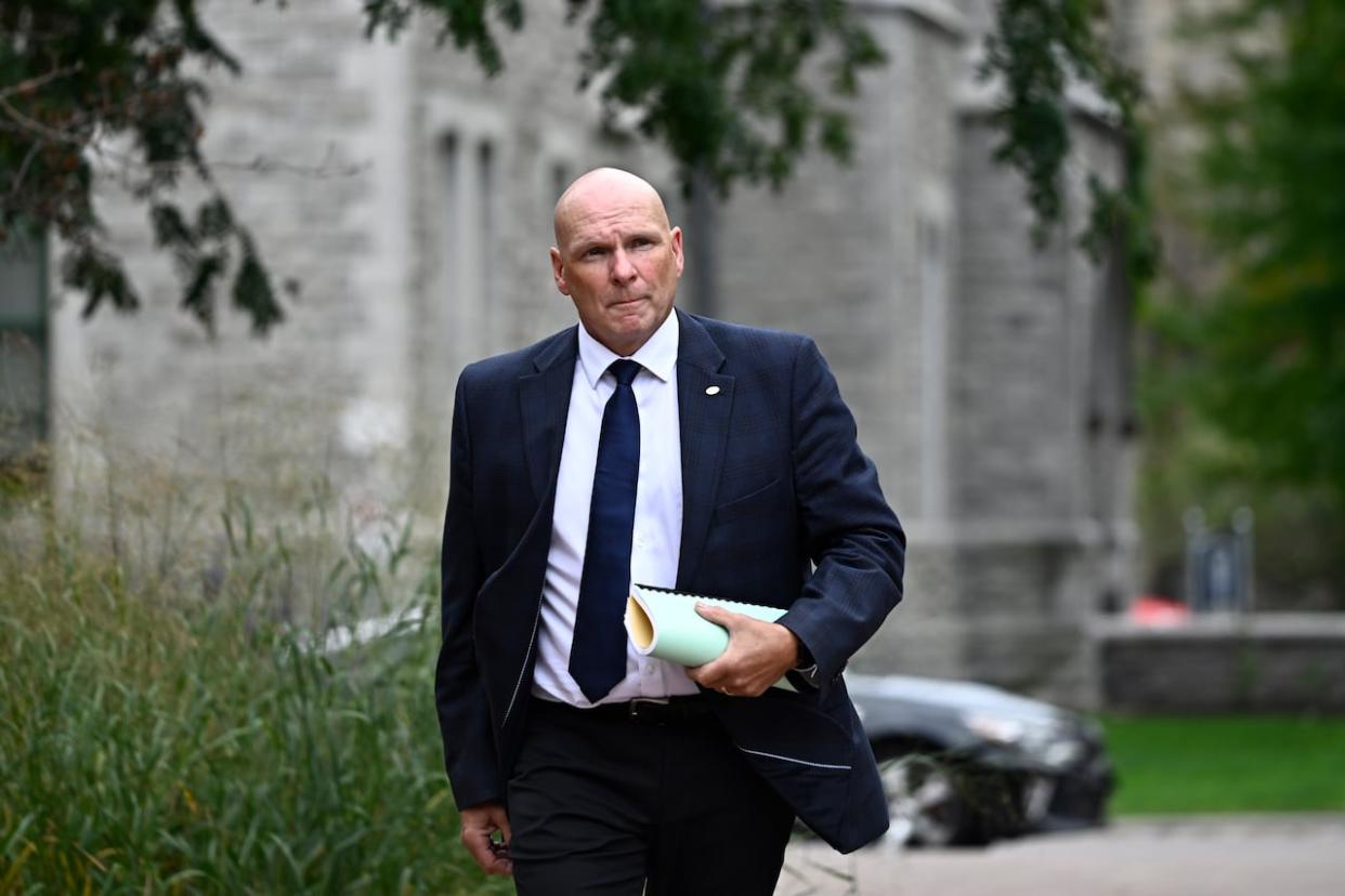 Kim Ayotte, general manager of emergency and protective services at the City of Ottawa, arrives to testify at the Ottawa Courthouse on Sept. 19, 2023. (Justin Tang/The Canadian Press - image credit)